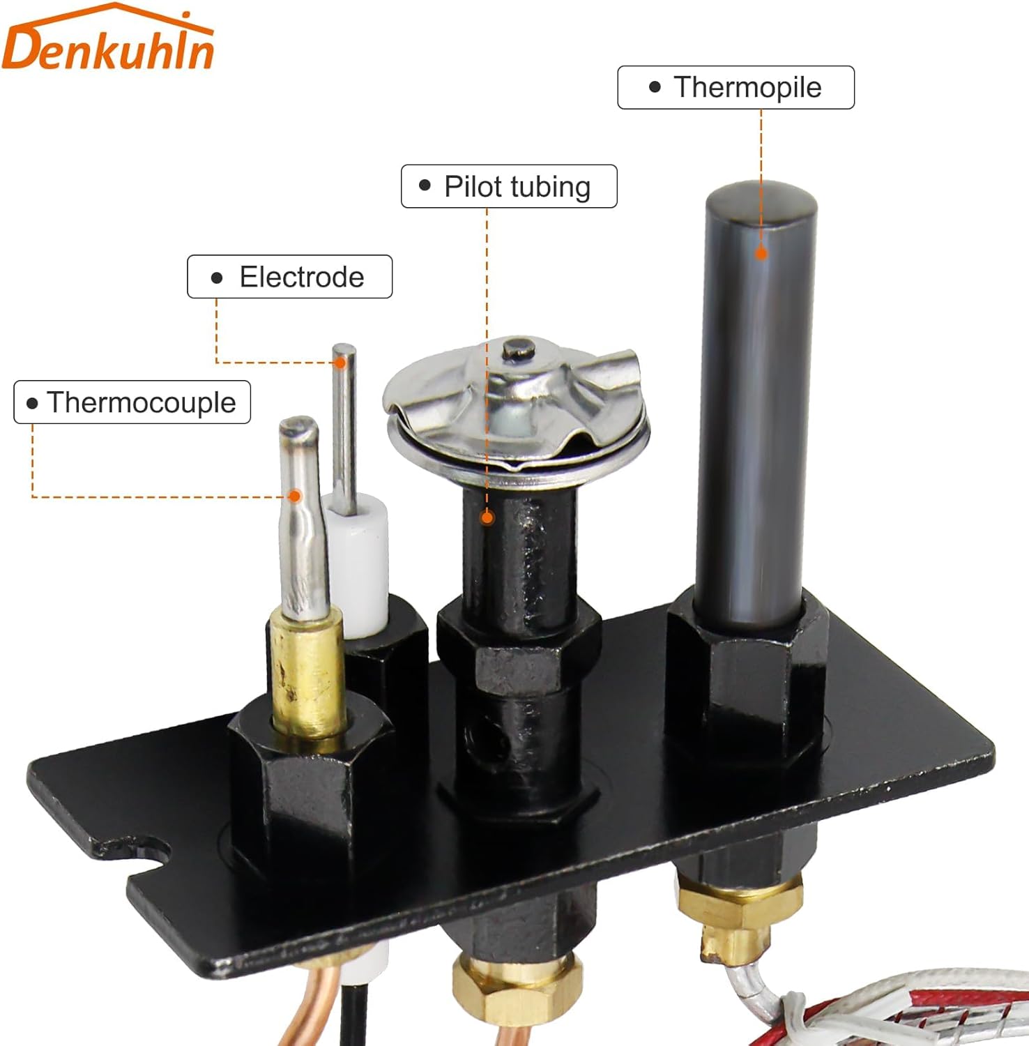 10002264 Natural Gas Pilot Assembly Replace 10002265, NG 3 Way Pilot for Majestic,Temco,Vermont Castings Dutchwest, Fireplace and Stoves
