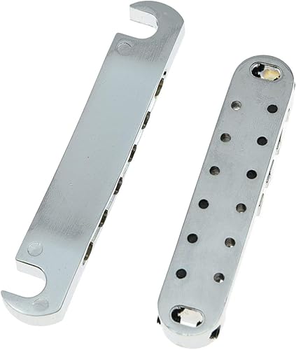 Miniatura 5 de KAISH LP Tune-o-matic - Juego de barra de freno para Les Paul Cromo