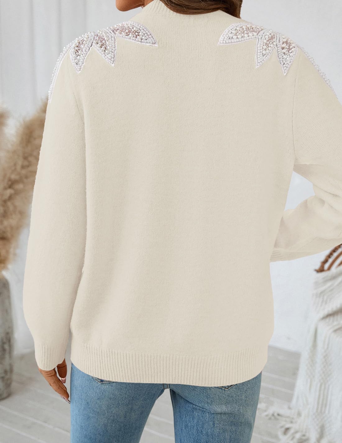 ZESICA Women's Fall Long Sleeve Sweaters 2026 Crew Neck Knit Loose Dressy Pullover Tops Winter Trendy Outfits - Image 4