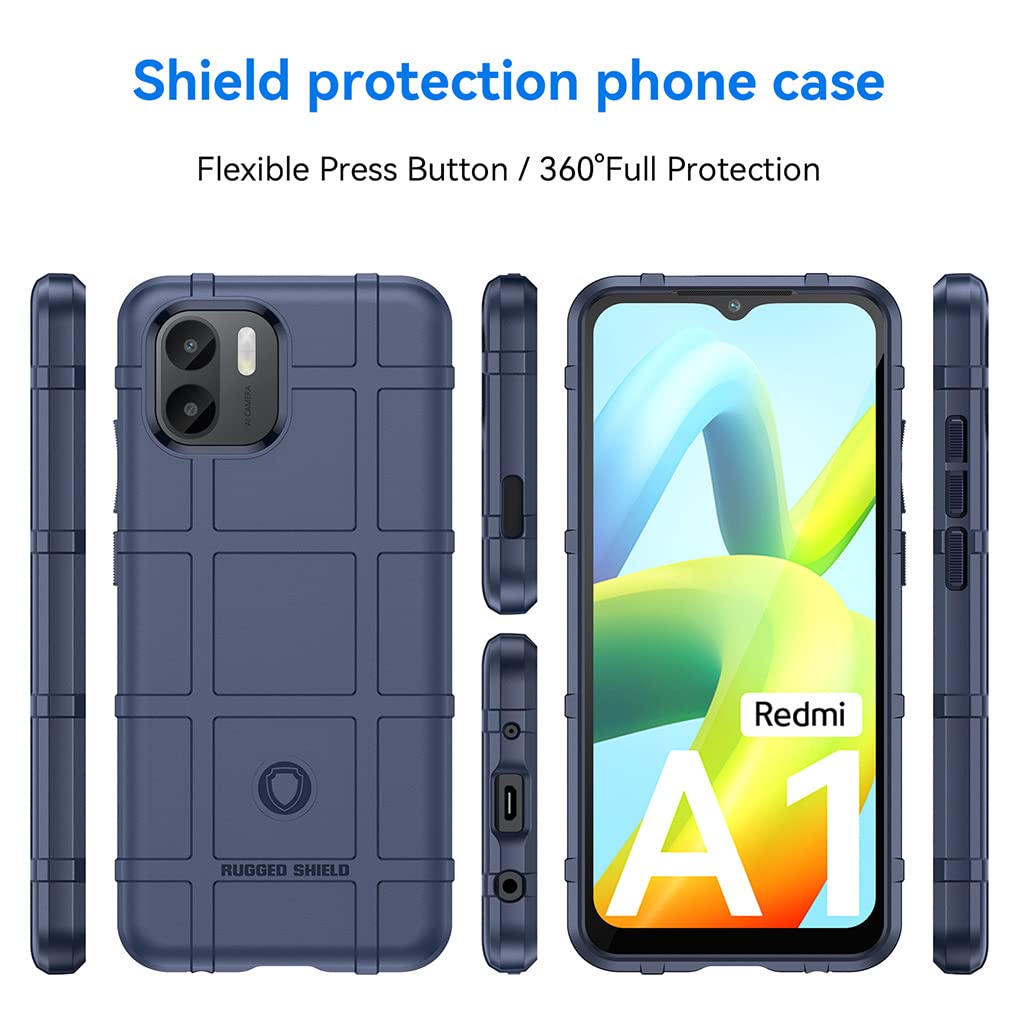 EASSGU TPU Silikon Hülle Für Redmi A1 / A2 (6.52 Zoll) – Weich, Schützend, In Saphirblau – Handyhülle Mit Perfektem Pass