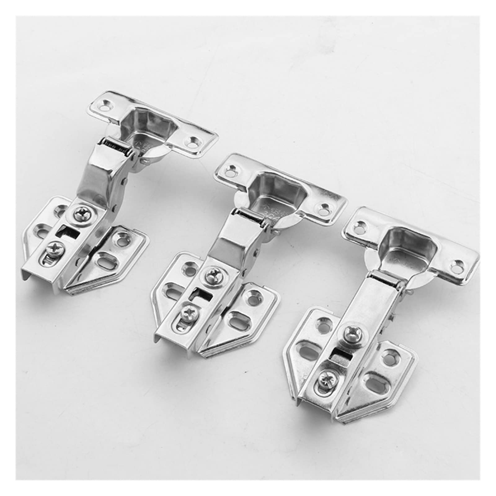 Cerniere for porte pesanti con cinturino a T in acciaio inossidabile 10/20 pezzi Clip-on idraulico chiusura ammortizzata senza foratura for hardware for mobili armadio(Half Overlay 20pcs)