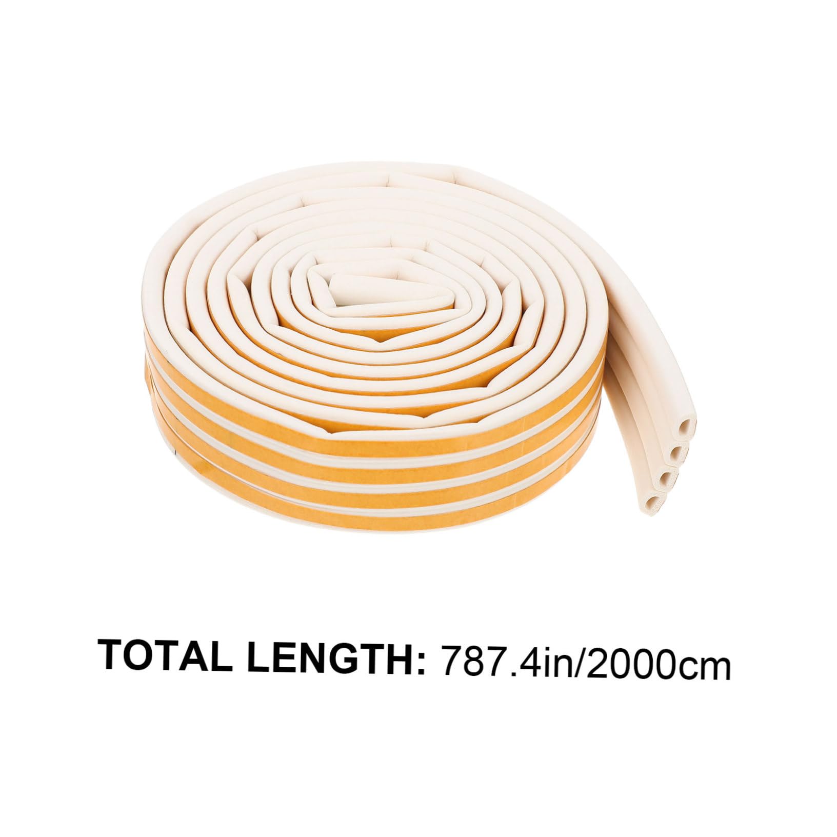 WOONEKY Door Draft Stopper Weather Stripping Door Sealing Strip Air and Wind Blocker Sturdy Material 20m D-Type