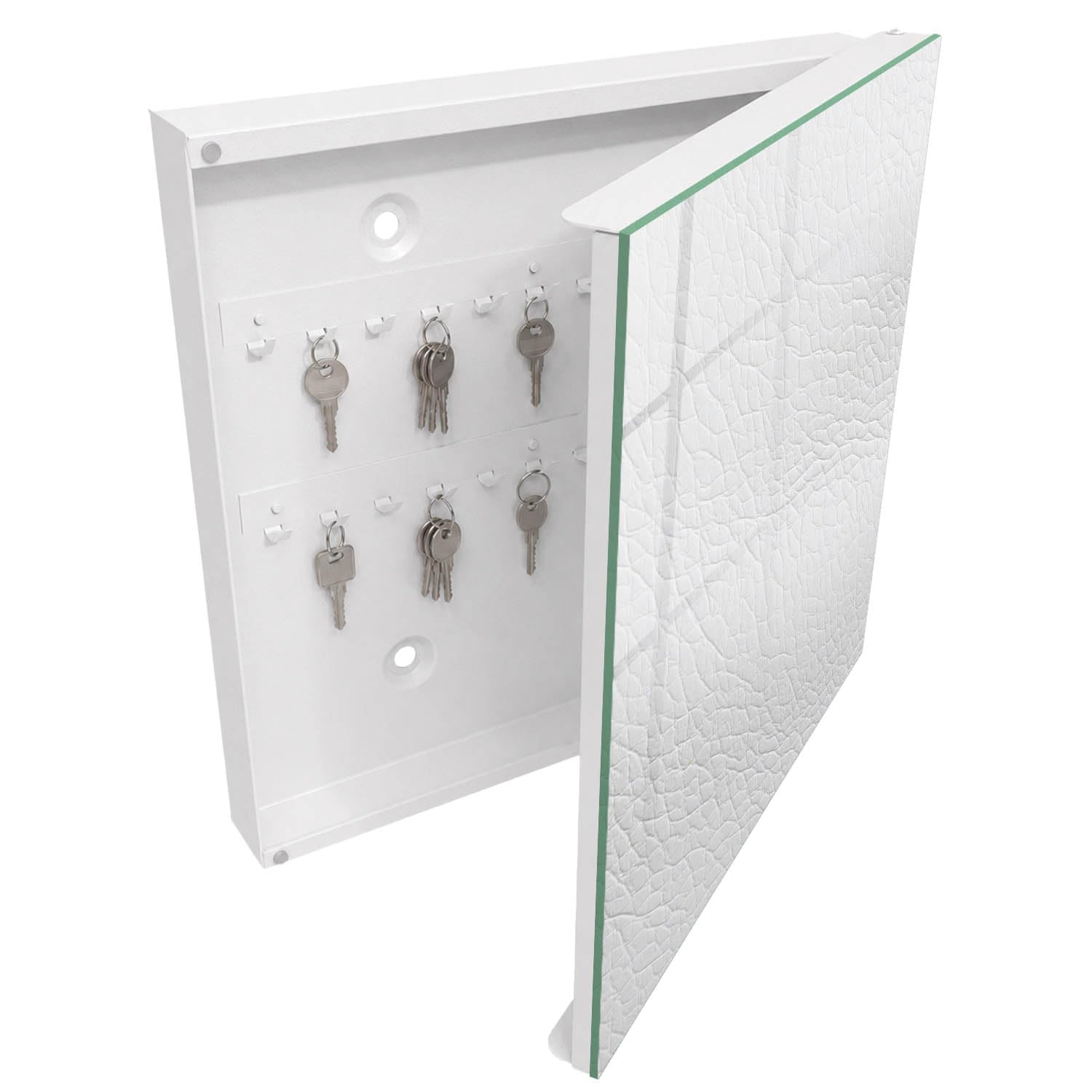 Armadietto Portachiavi 30x30 cm | Bianco | A Destra | Montaggio a Parete