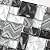 Elephantile Black Silver Square Mosaic Glass Tiles 5 Sheets, 12x12 Inch Mosaic Sheets 3D Tile, Clear White Crystal Mosaic Tiles for Kitchen Backsplash Fireplace Bathroom Border Accent Wall Décor