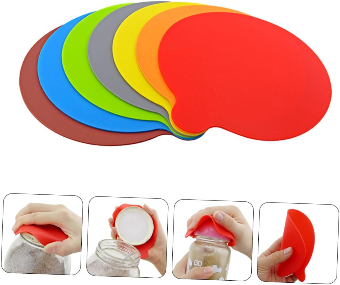Cabilock 21pcs Silicone Jar Opener Grippers Non- Bottle Opening Pads for Heat Insulation Multi-Functional Kitchen Tool for Seniors and Weak Hands