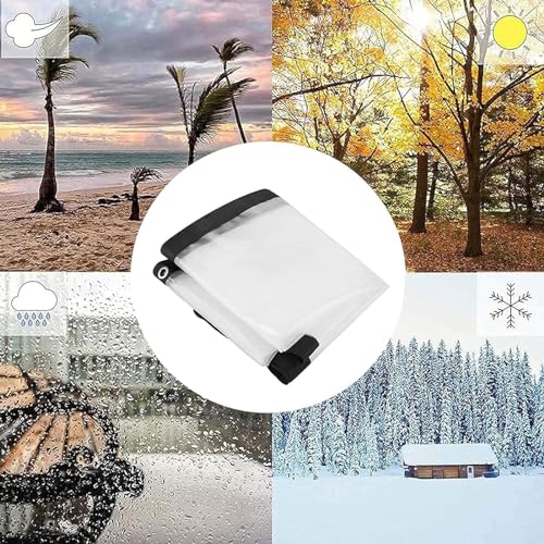 Lona transparente con ojal e impermeable de plástico para pérgola 6