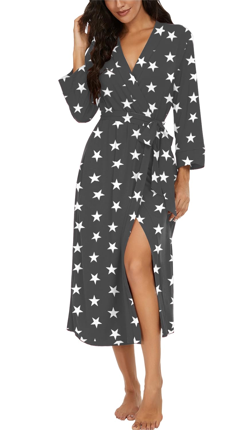 VINTATRE Robes for Women Long Knit Bathrobe XS-4XL