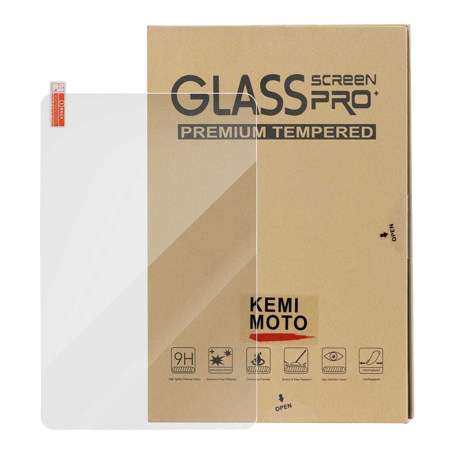 KEMIMOTO Pellicola protettiva in vetro compatibile con CFMOTO U10 Pro/U10 Pro XL/U10 Pro Highland, durezza 9H, vetro temperato ultra trasparente, anti-impronte con resistenza ai graffi