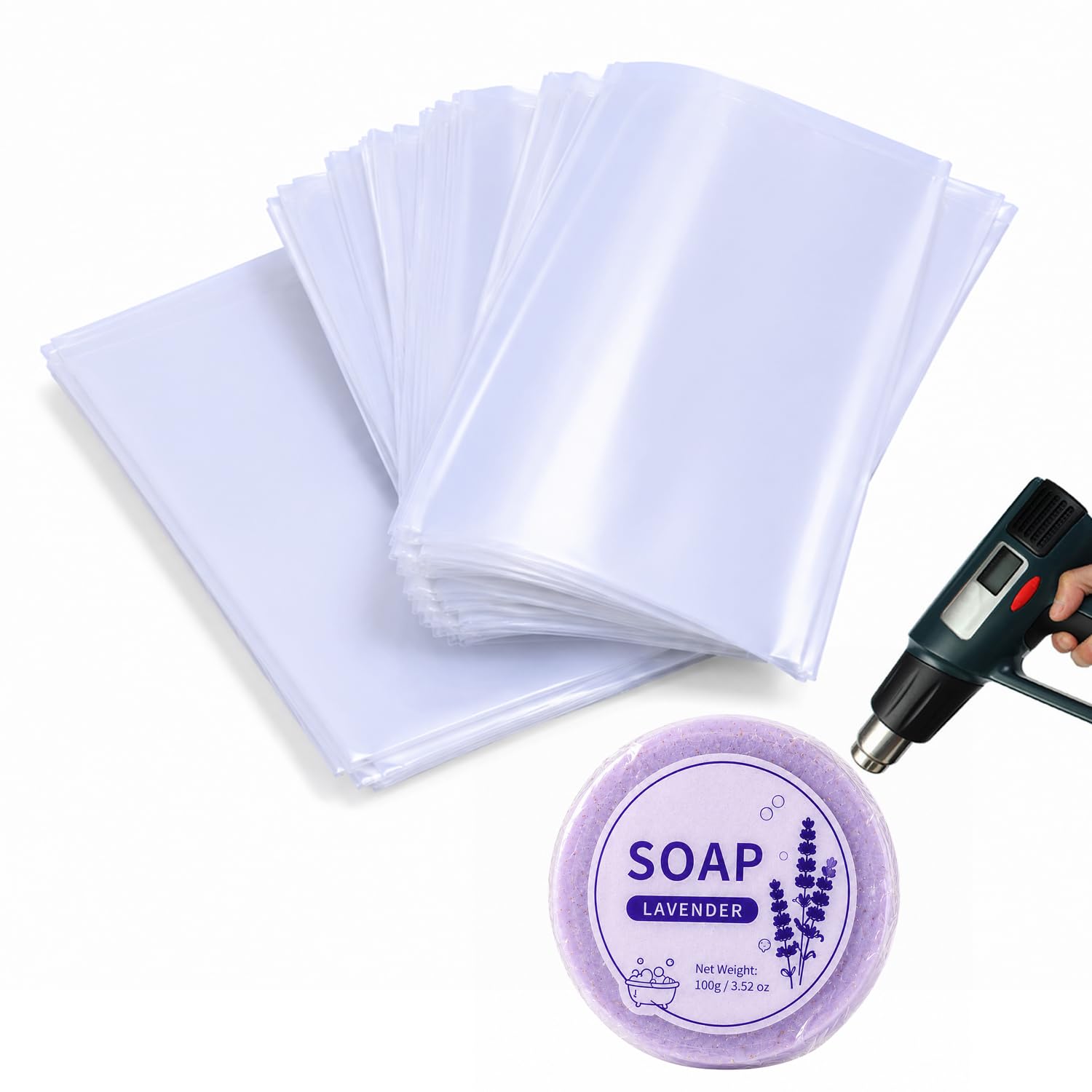 WIKDAY Heat Shrink Wrap Bags 200 PCS 6x10 Inches Cellophane Bags Wrapping