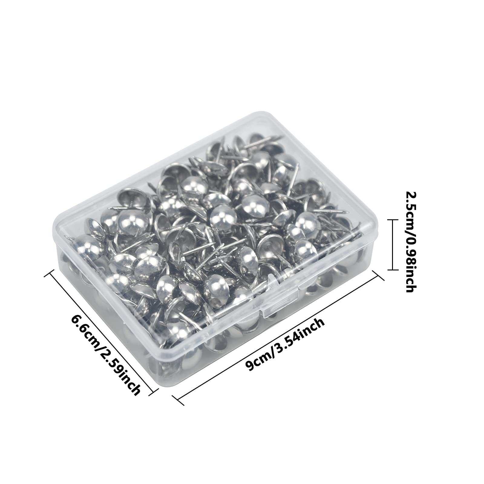 50 Chiodini Tappezzeria Decorativi - Testa Tonda Stile Vintage Per Mobili - Foto 2