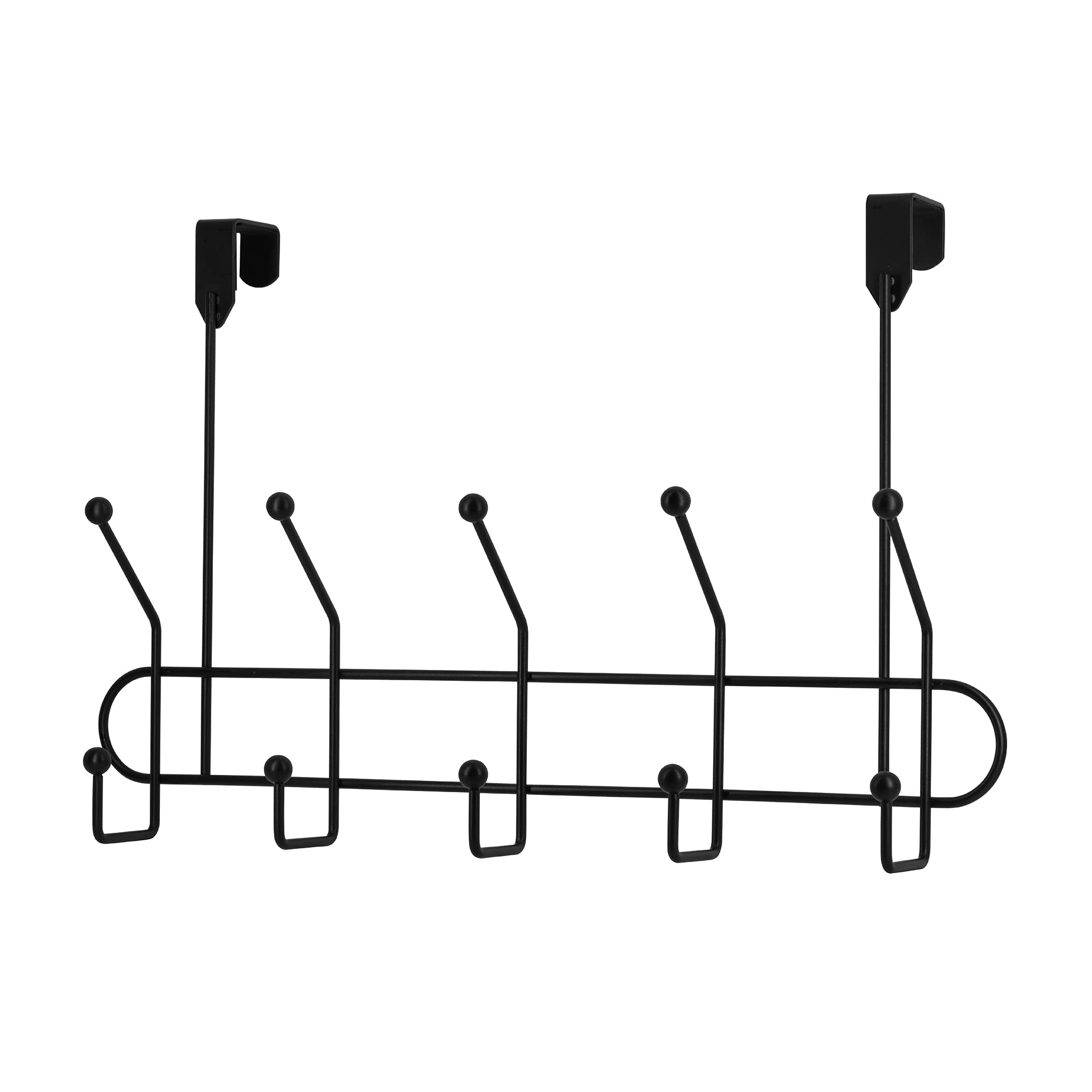 AMG Bath Collection Over Door Hooks | Over The Door Hanger Over Door Towel Racks for Bathroom (Matte Black) Door Hanger Hook Door Hangers for Clothing