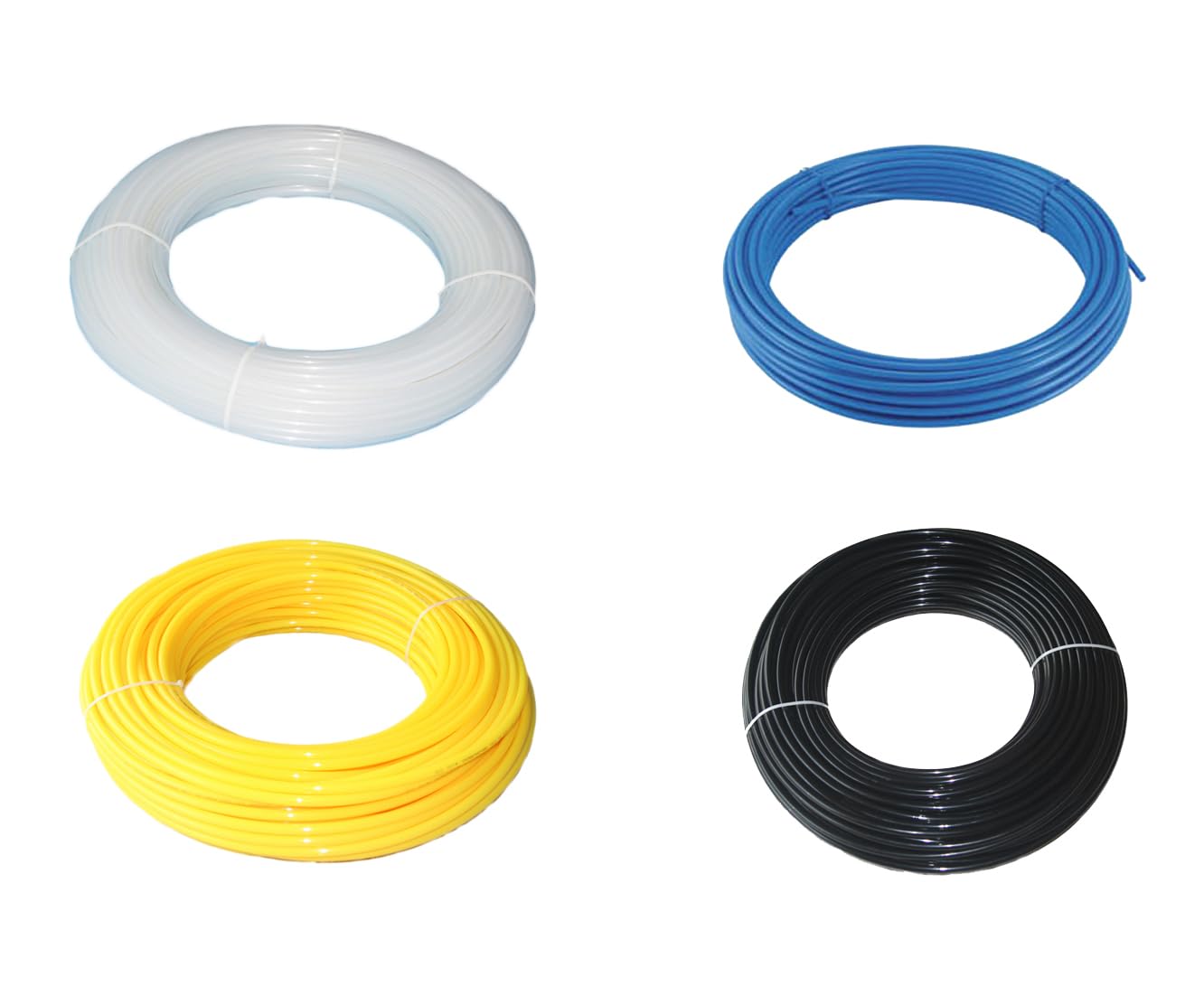 Flexible Nylon Pneumatic Tubing Airline Pipe - Chemical & Hydrocarbon Resistant - UV Stabilised PA12 (5mm OD x 3mm ID x 5m, Black)