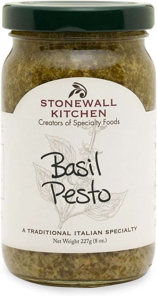 Amazon.com : Stonewall Kitchen Basil Pesto, 8 Ounces : Pesto Sauces ...