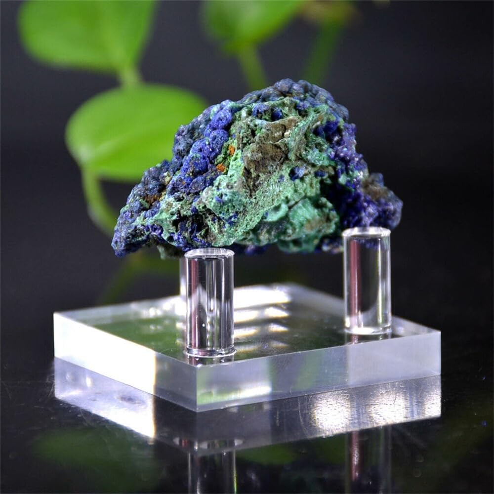 Geoda de malaquita y azurita Natural, geoda de Cristal de Cuarzo, espécimen de racimo, investigación didáctica, Piedra Coleccionable Inicio Colecciones(Size:2-3cm)