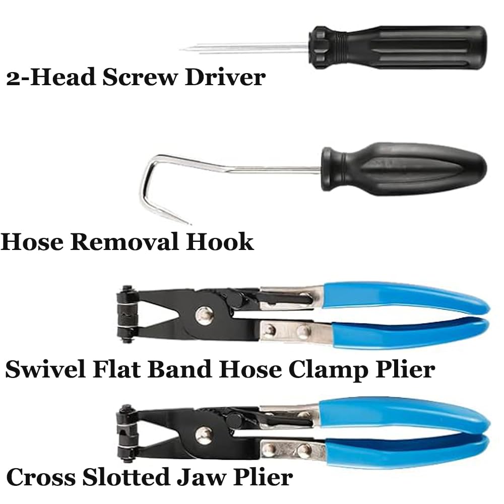 KOUTIANWU Hose Clamp Pliers Set Hose Clamps Pliers Collar Pliers Pliers Hose Clamp Pliers Tool for Car Cooler (Blue) - Image 4