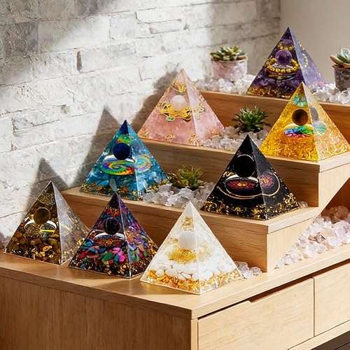 Miniatura 4 de Decoración piramidal de 2 pulgadas, generador de energía de cristal natural, pirámide de chakras, pirámide, herramienta de meditación de yoga, para