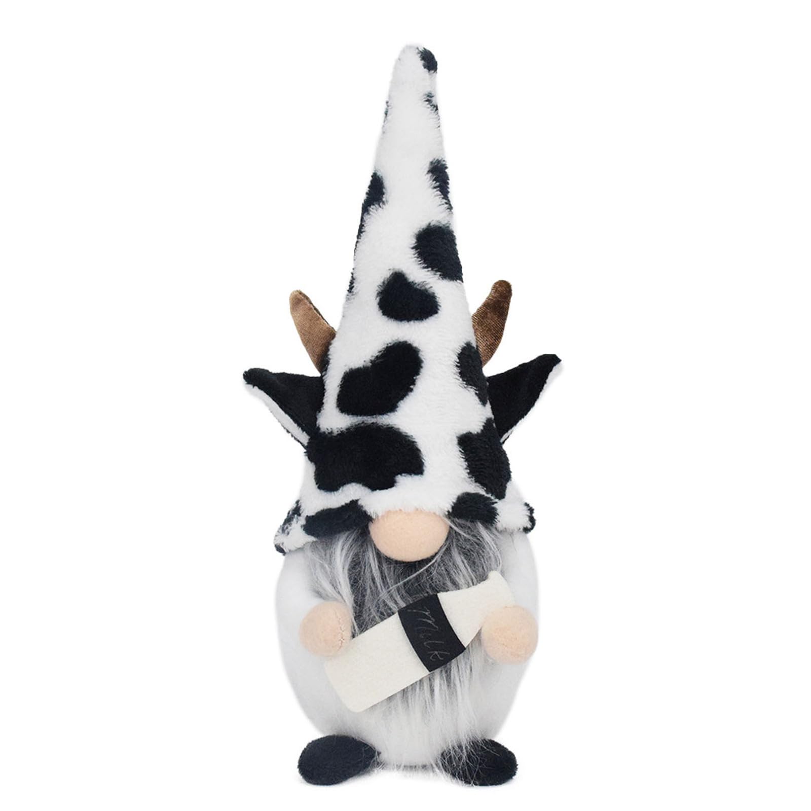 Jazuaiao Face Less Art Cow Doll Cartoon Dwarfs Gift Doll Ornament Home Decorations Show for Room Cow