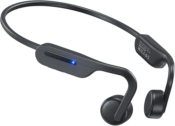 Qyzue Bone Conduction Headphones, Open Ear Headphones, Superior Sound Wireless Bluetooth Running Headphones 10H Playtime, Comfortable Fit Waterproof for Music, Workouts, Travel