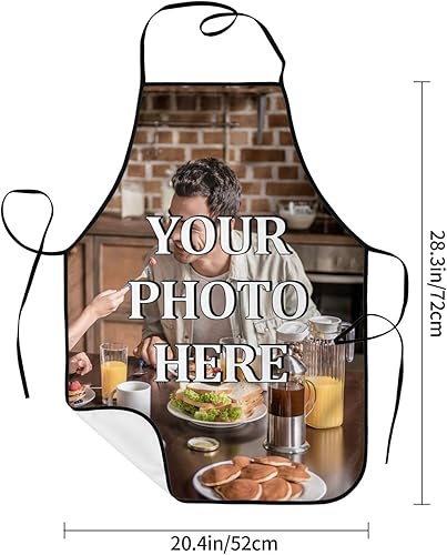 Miniatura 5 de Delantales personalizados para hombres y mujeres, delantal de chef personalizado, babero, impermeable, regalo de texto con foto personalizada para