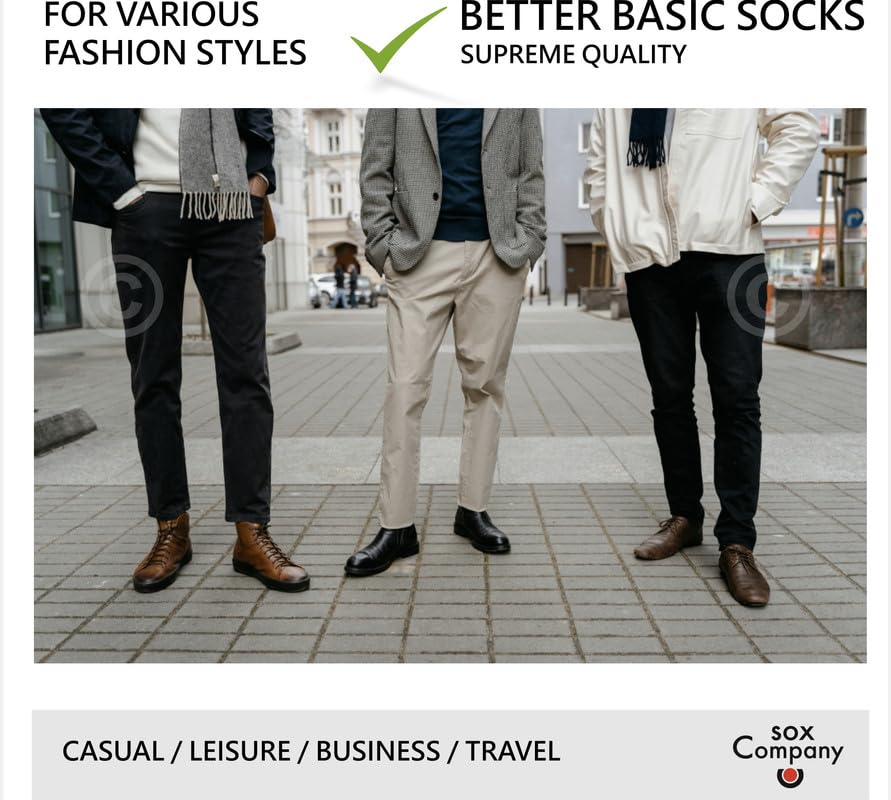 Sox Company 3er, 5er und 10er Pack Socken für das ganze Jahr aus einer Spezialmischung mit Wolle und Baumwolle für Damen und Herren. Langlebige und atmungsaktive Socken für Business und Alltag
