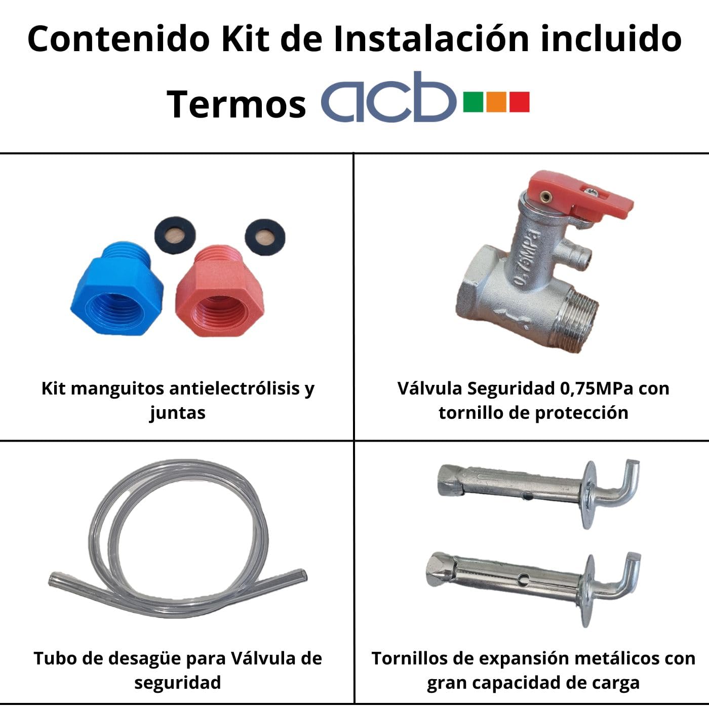TERMO ELÉCTRICO ACB 150 L VERTICAL, CLASE ENERGÉTICA "B", CON TERMÓMETRO Y REGULADOR DE TEMPERATURA