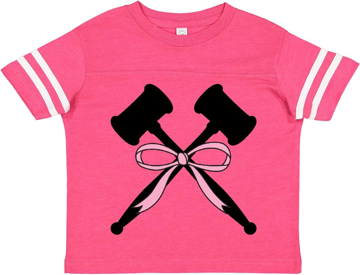 inktastic Girls Future Lawyer Judge Pink Bow Toddler T-Shirt