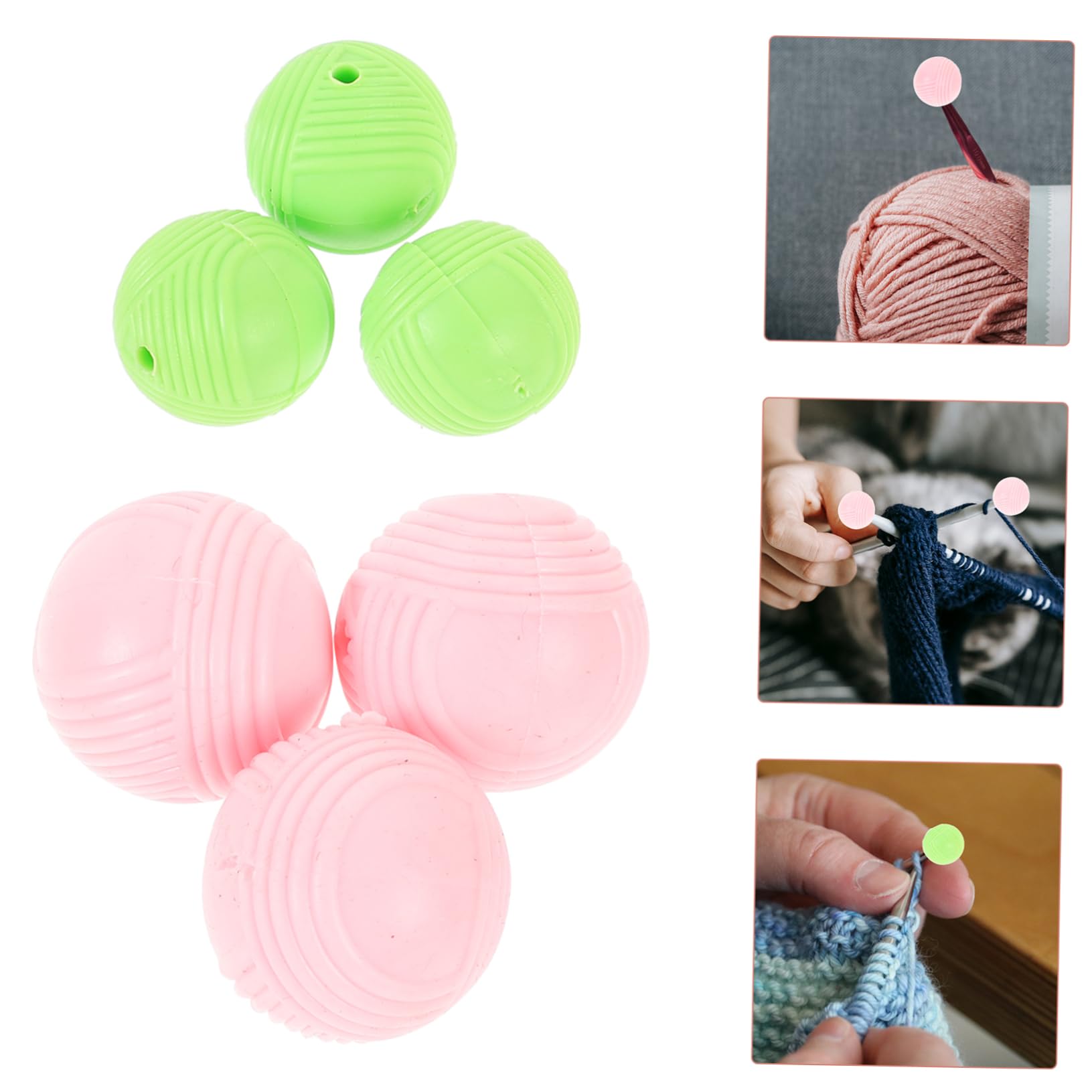 VILLCASE 5sets Knitting Needles Holder Knitting Needle Caps Stopper for Nonslip Design 100pcs*5 Random Color