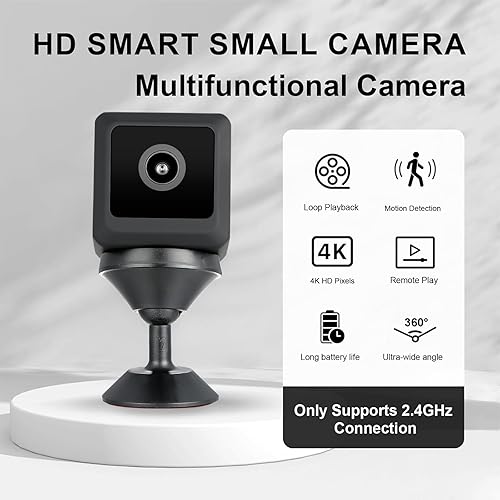 Miniatura 5 de Mini cámara oculta WiFi inalámbrica - Cámara de seguridad interior con detección de movimiento, visión nocturna, control de aplicaciones,