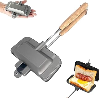 Hot Dog Pocket Maker, Double-Sided Removable Sandwich Baking Pan, Japanese Sandwich Maker, Portable Flip Sealed Grill Pan for Pancakes, for Pancakes, Omelets, And Hot Dog Toast (1PC)
