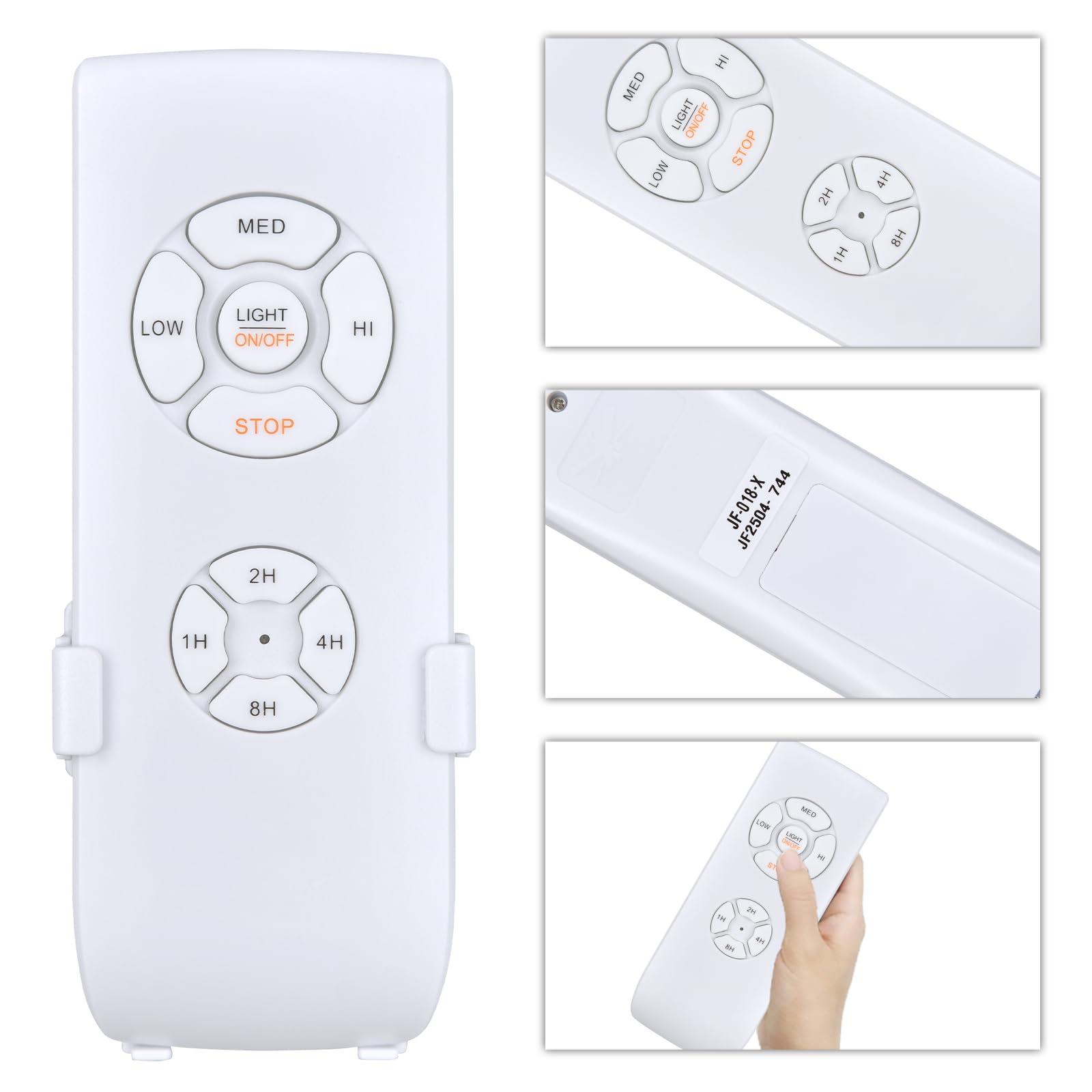 Nuevo - Set telecomando universale da soffitto 3 in 1 con 3 livelli di velocità e 4 timer, ricevitore e trasmettitore ventilatore per casa, ufficio, hotel