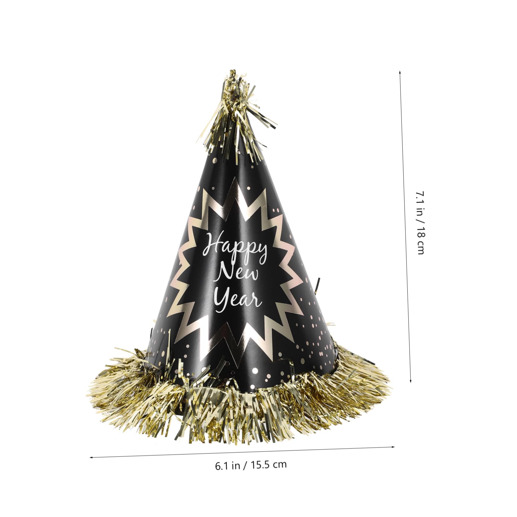 Alipis 1bolsa Sombrero de Fiesta de Año para Adultos Conjunto de Decoración para Nochevieja con Sombreros Cónicos Collares y Bufandas Coloridas para Fiestas de Año