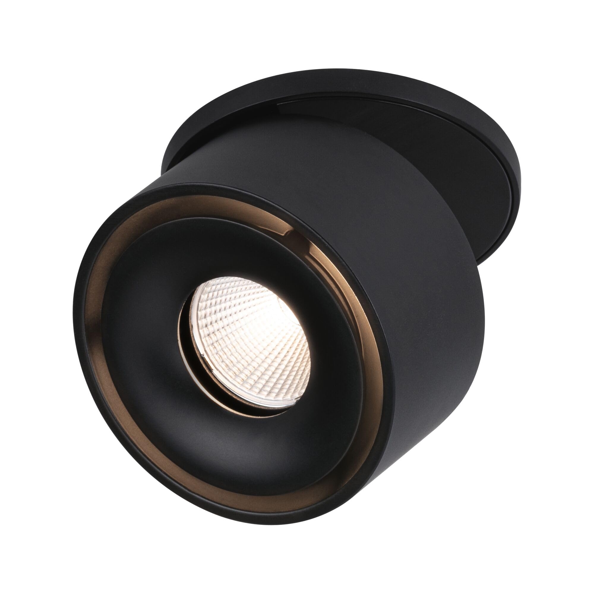 Paulmann 93370 Spot encastré LED Spircle 78 mm avec 1 ampoule de 8,0 W blanc chaud noir mat aluminium Système d'éclairage 3000 K