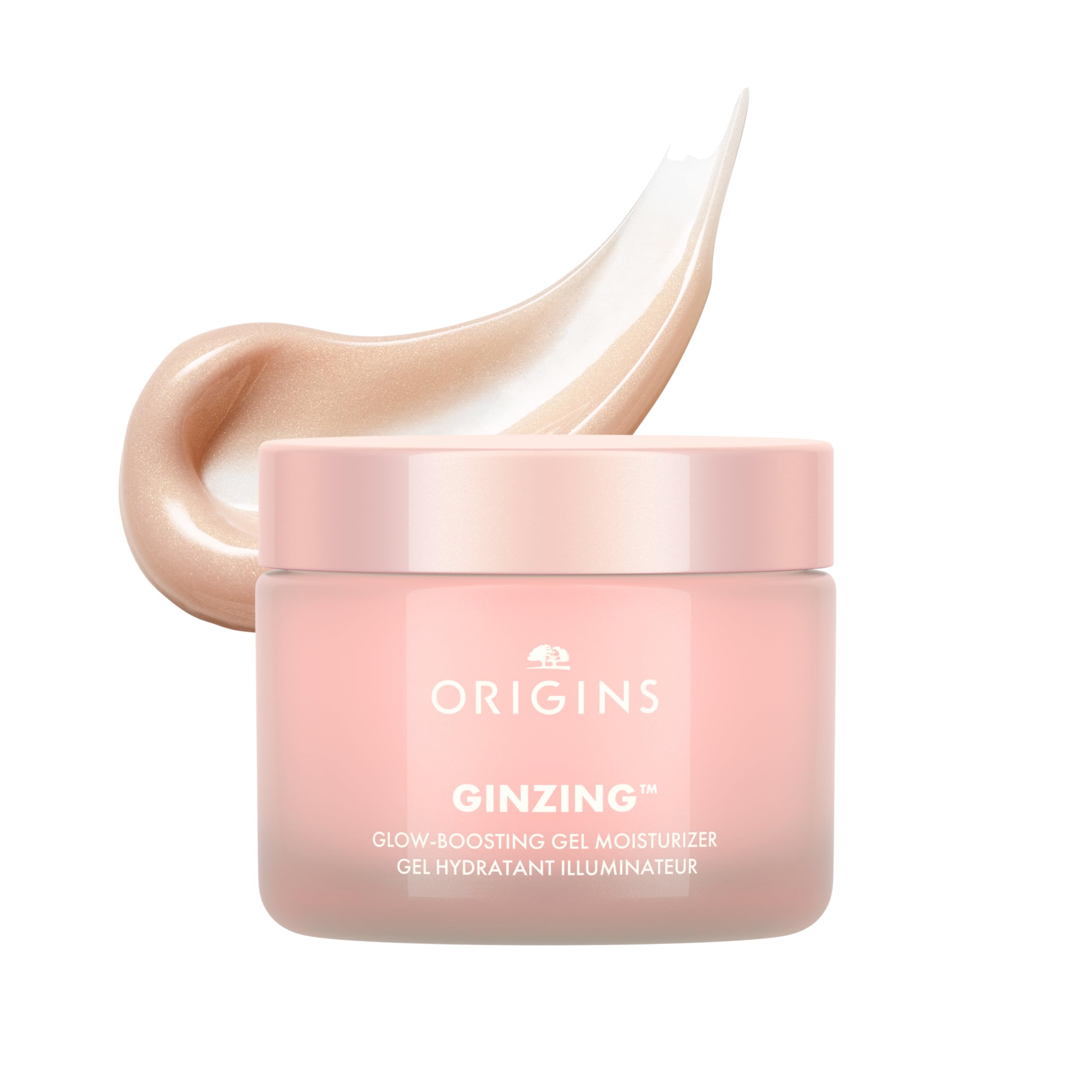 Origins GinZing Glow-Boosting Gel Idratante Illuminante | Per una luminosità dorata o perlacea | Con Acido Ialuronico e Caffeina da chicchi di caffè