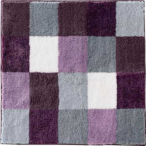 Erwin Müller Badematte Kreta aubergine Größe 90x90 cm, Badteppich,...