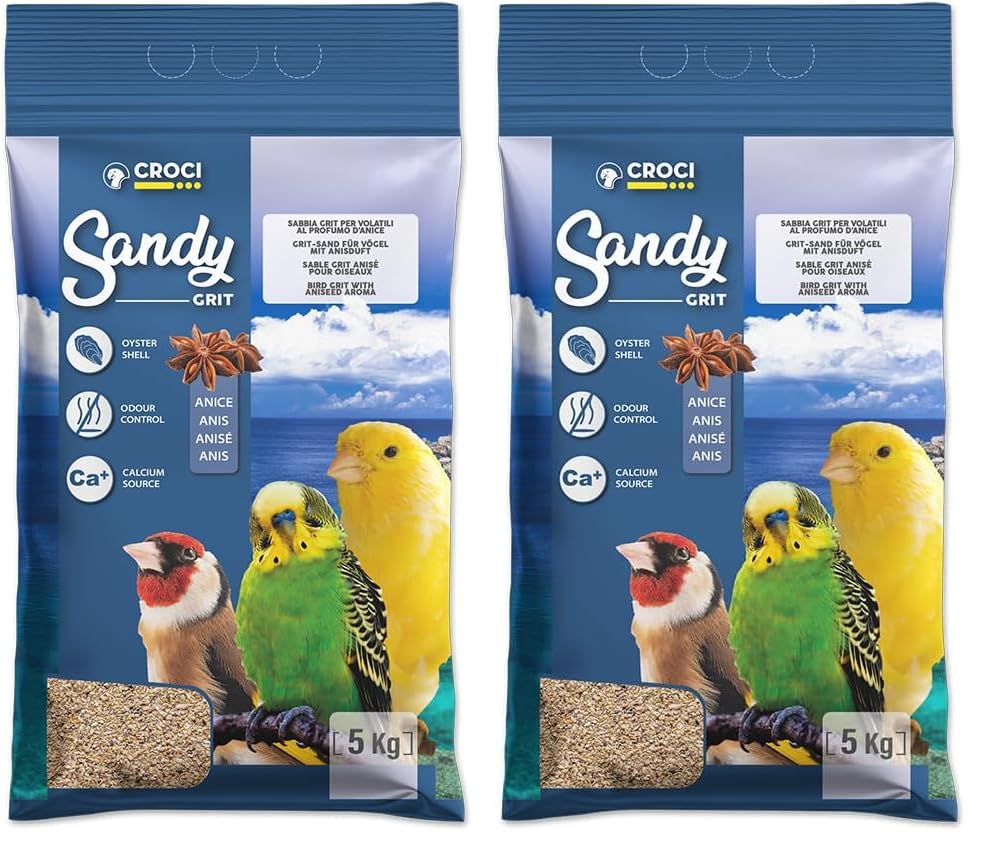 Croci Arena para pájaros con Arena, 5 kg (Paquete de 2)
