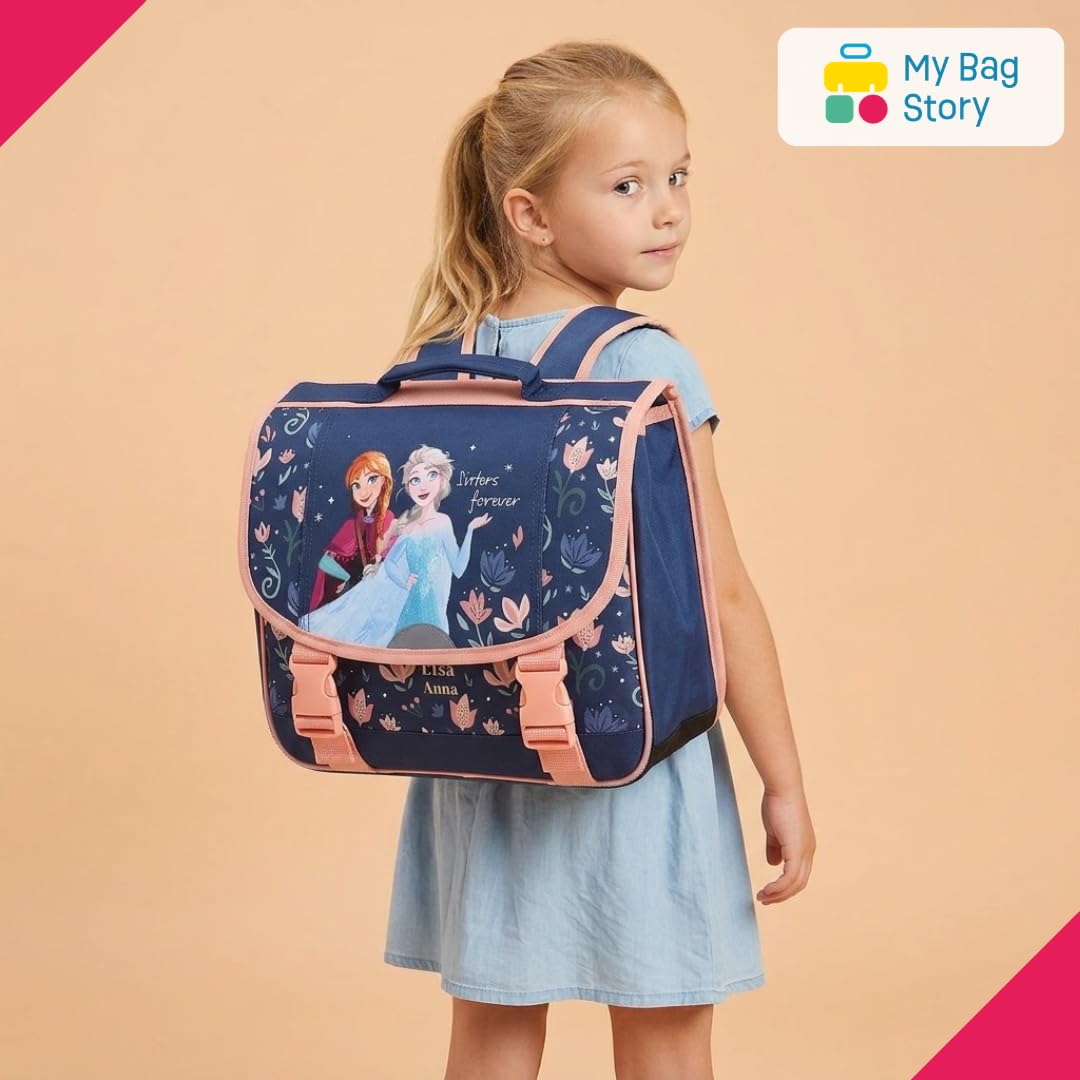 mybagstory - Cartable La Reine des Neiges Fille Bleu 33x12x38 cm