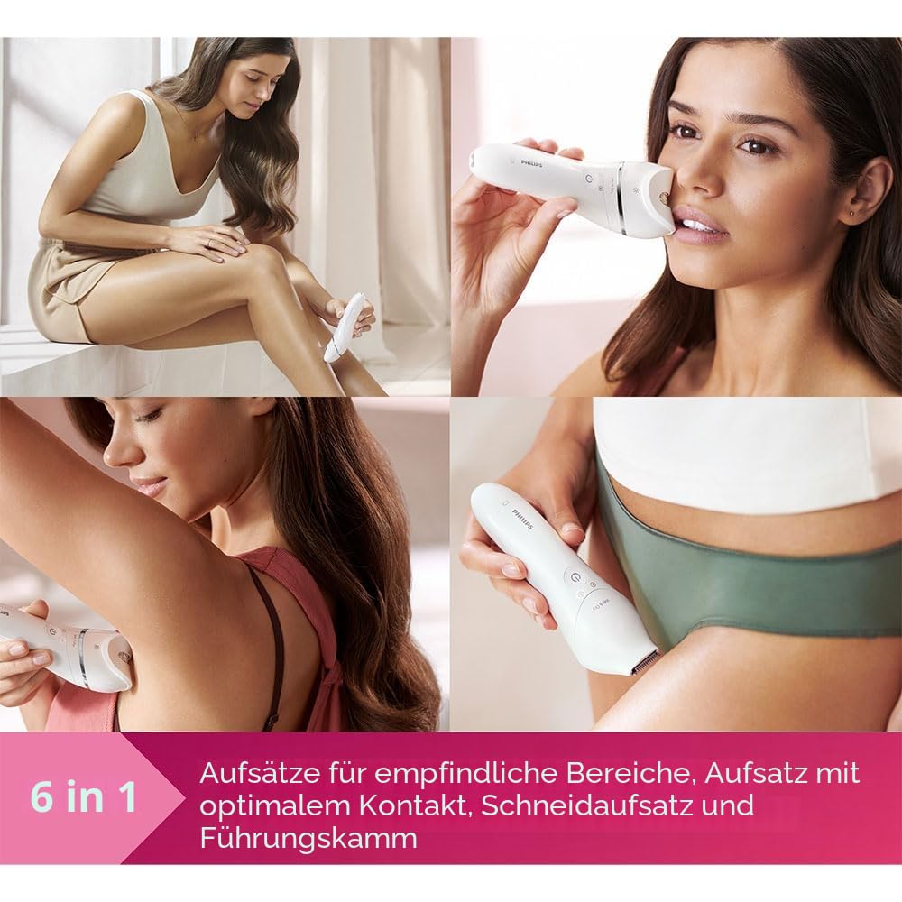Philips Series 8000 kabelloser Nass- und Trockenepilierer Haarentfernungsgerät für Frauen