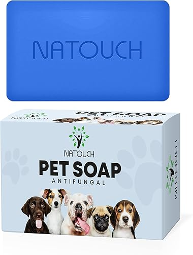 Miniatura 1 de Jabón antimicótico para perros, champú para perros para alergias y picazón, barra de jabón natural con aceite de árbol de té y aceite de lavanda,