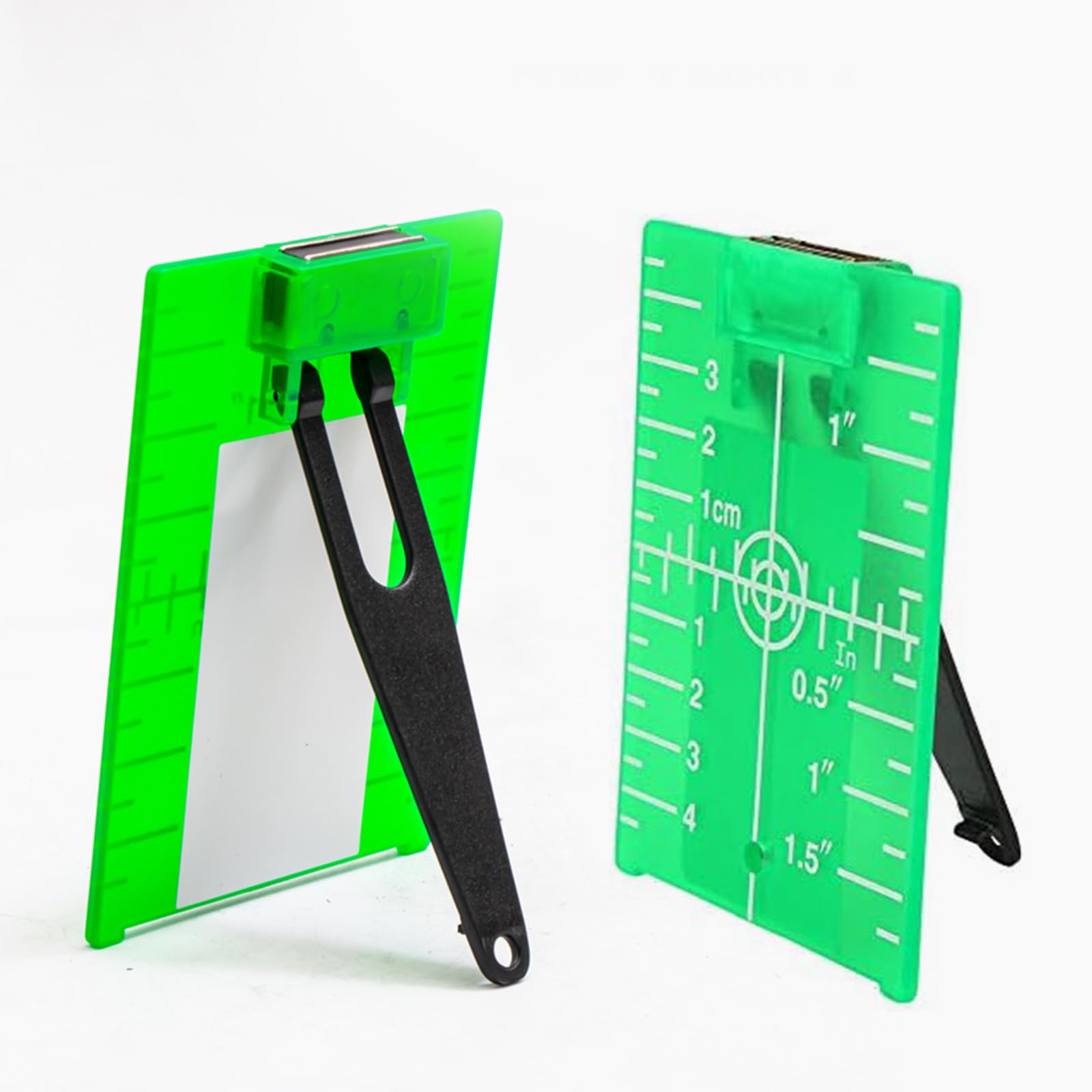 Target Laser Verde,Cavalletto Livella Laser,Target Magnetica con Gamba per Livella Laser Verde,2pcs