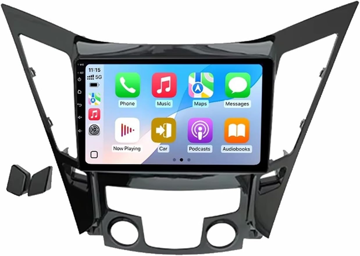 Android 13 Double Din sat nav car screen 9'' car Display for HYUNDAI SONATA 2011-2015 with sat nav BT FM radio rear view camera cooling fan Mirror Link(2G+32G)