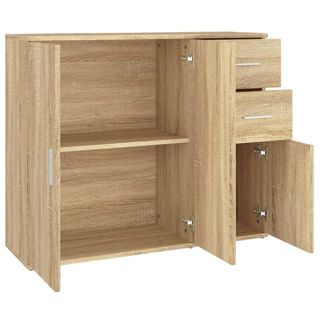 vidaXL Aparador Roble Sonoma 91x29,5x75 cm Madera de ingeniería