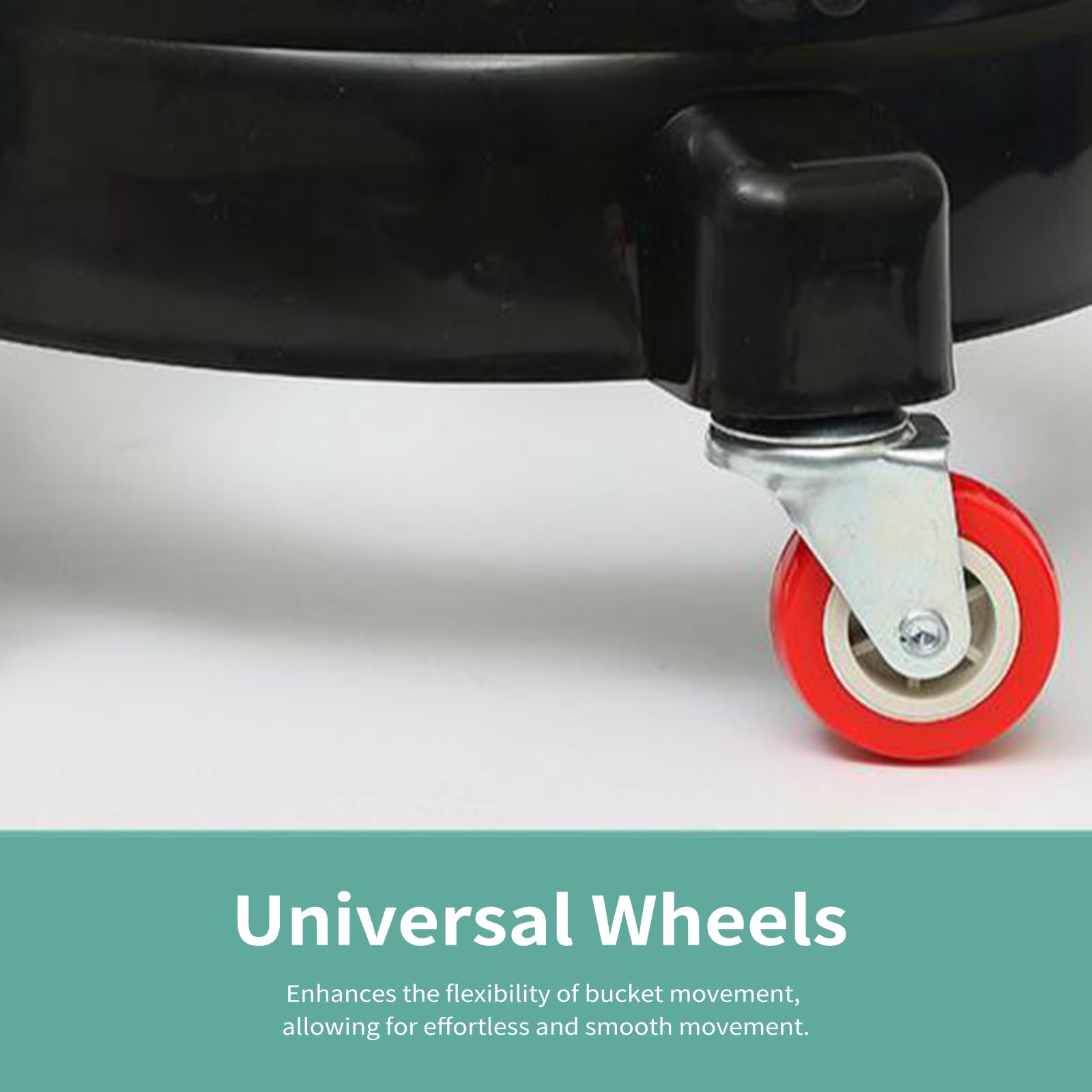 Acouto Rolling Eimer Dolly Zum Waschen des Autos, Einfaches Schieben mit 5 Rollen, Eimer Dolly mit Rädern Autowasch Rolling Duty Plastik