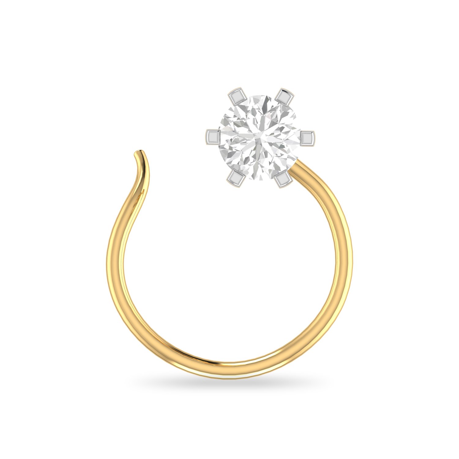PC Jeweller The Amnon 18KT Yellow Gold and Diamond Nose Pin for Women (B07F5WM2W3) Amazon Price History, Amazon Price Tracker