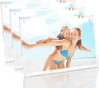 Vista 9 de HELPLEX Marcos de Fotos, Juego de 3 Marcos de 8x10 Pulgadas de Acrílico Transparente, Marcos Magnéticos de 8 x 10, Listos para Exhibición en Mesa