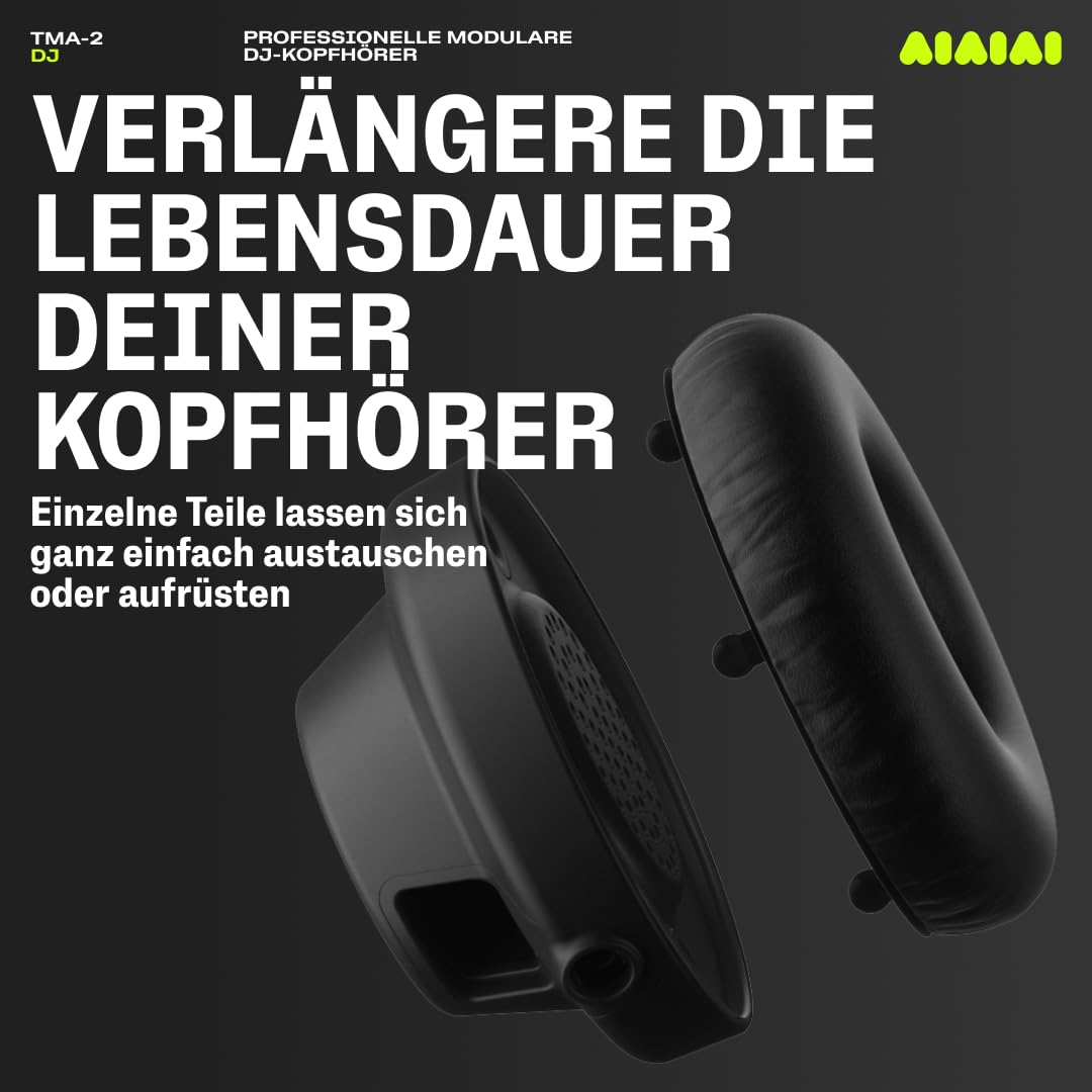 AIAIAI TMA-2 DJ – Professionelle On-Ear-DJ-Kopfhörer mit druckvollem Bass, robuster Bauweise, hoher Geräuschisolierung, modularem Design und austauschbaren Teilen für maximale Langlebigkeit