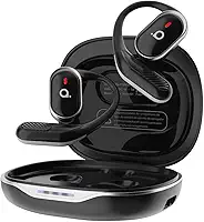 Fone De Ouvido Bluetooth Esportes, Basike T6, IPX5/OWS Fone de Ouvido Estéreo Hi-Fi, Suporta Chamadas de Voz, 60 Horas em Standby Para Corrida e Exercícios ao Ar Livre (Preto)