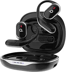 Fone De Ouvido Bluetooth Esportes, Basike T6, IPX5/OWS Fone de Ouvido Estéreo Hi-Fi, Suporta Chamadas de Voz, 60 Horas em Standby Para Corrida e Exercícios ao Ar Livre (Preto)