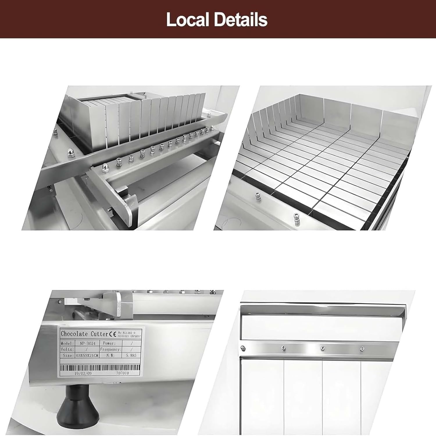 Chocolate Cube Cutter Chopper, Adjustable Stainless Steel Guitar Wire Chocolate Cube Cutting Board Machine, Commercial Butter Cheese Slicer