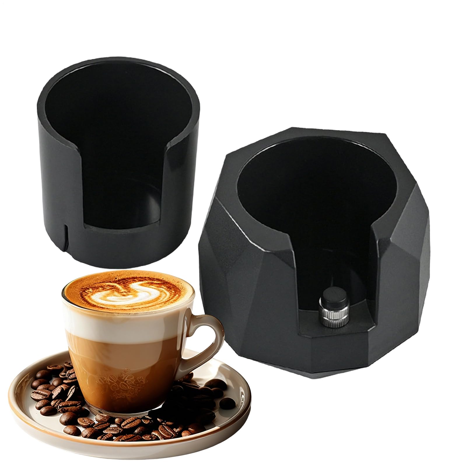 Porte-filtre et support pour tamper à café antidérapant