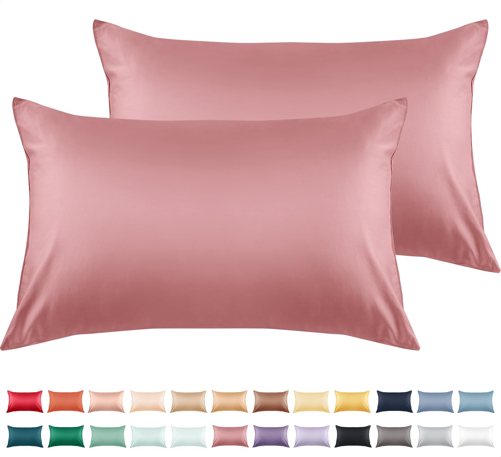 Warmstar Cotton Pillow Cases King Size Set of 2, 600 Thread Count Pillowcases 20x36